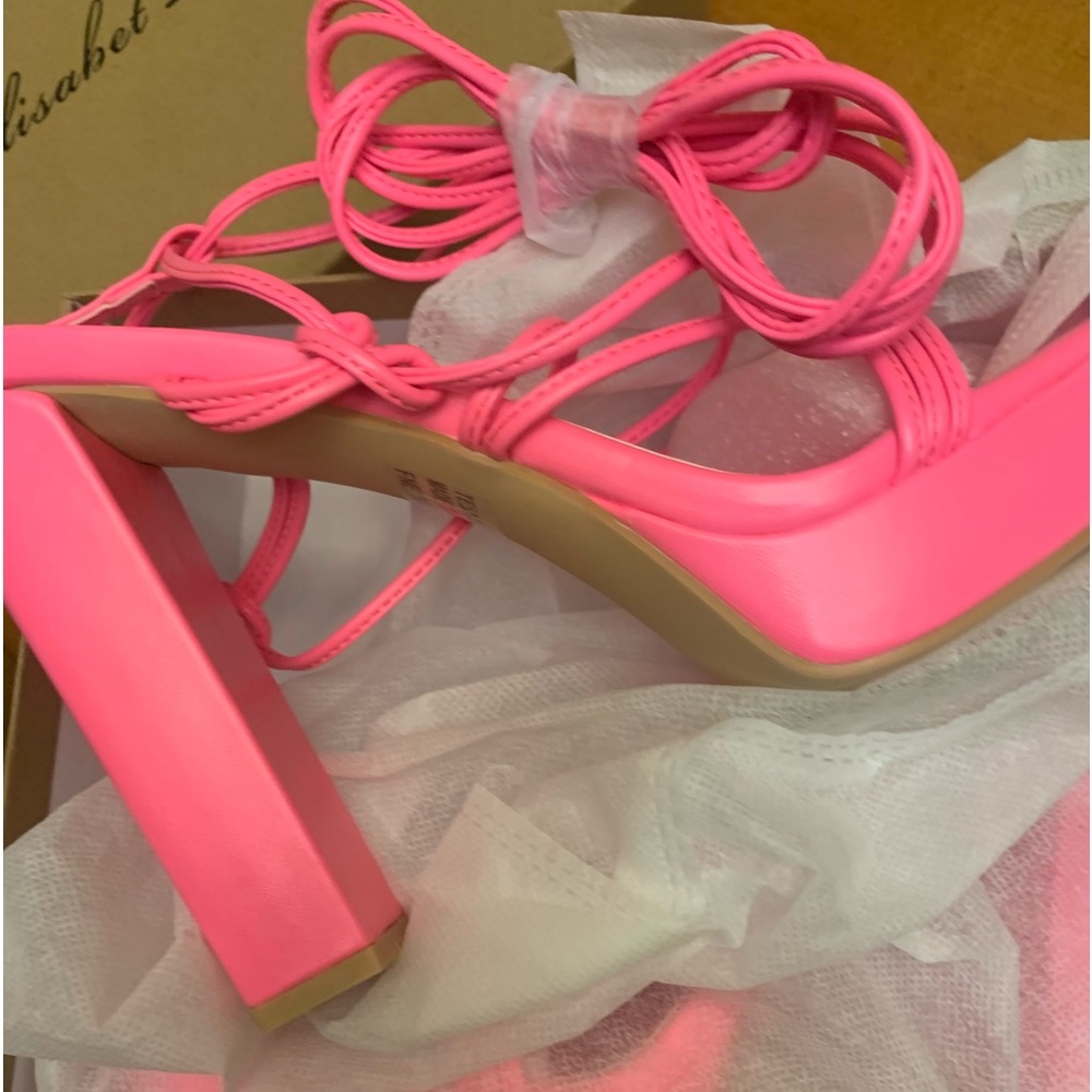 Pink platform Sandals